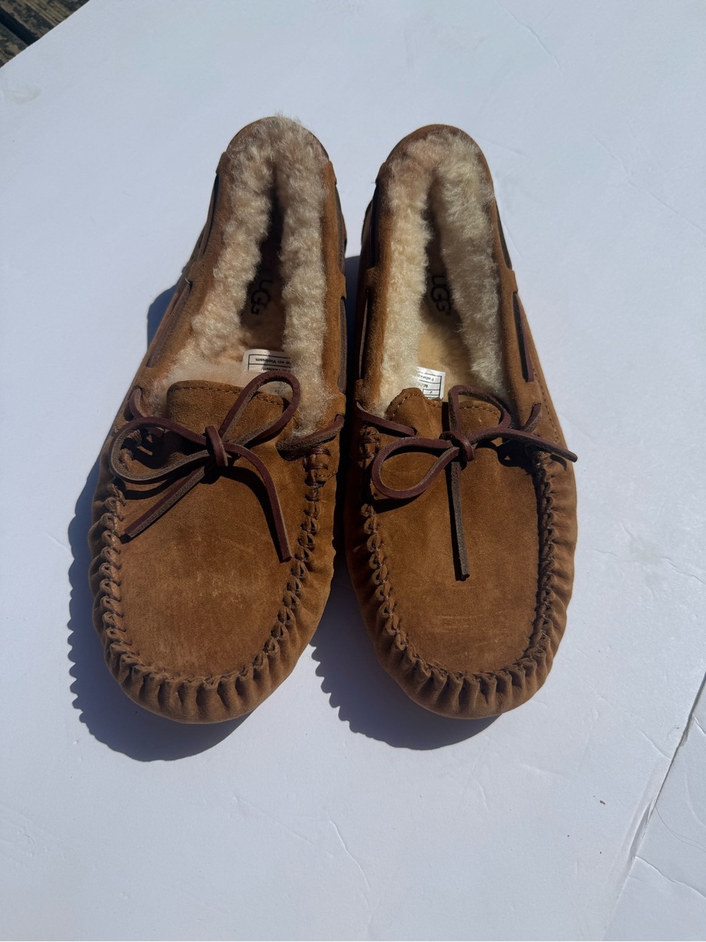 UGG Chestnut Brown Suede Women's Moccasin Slippers